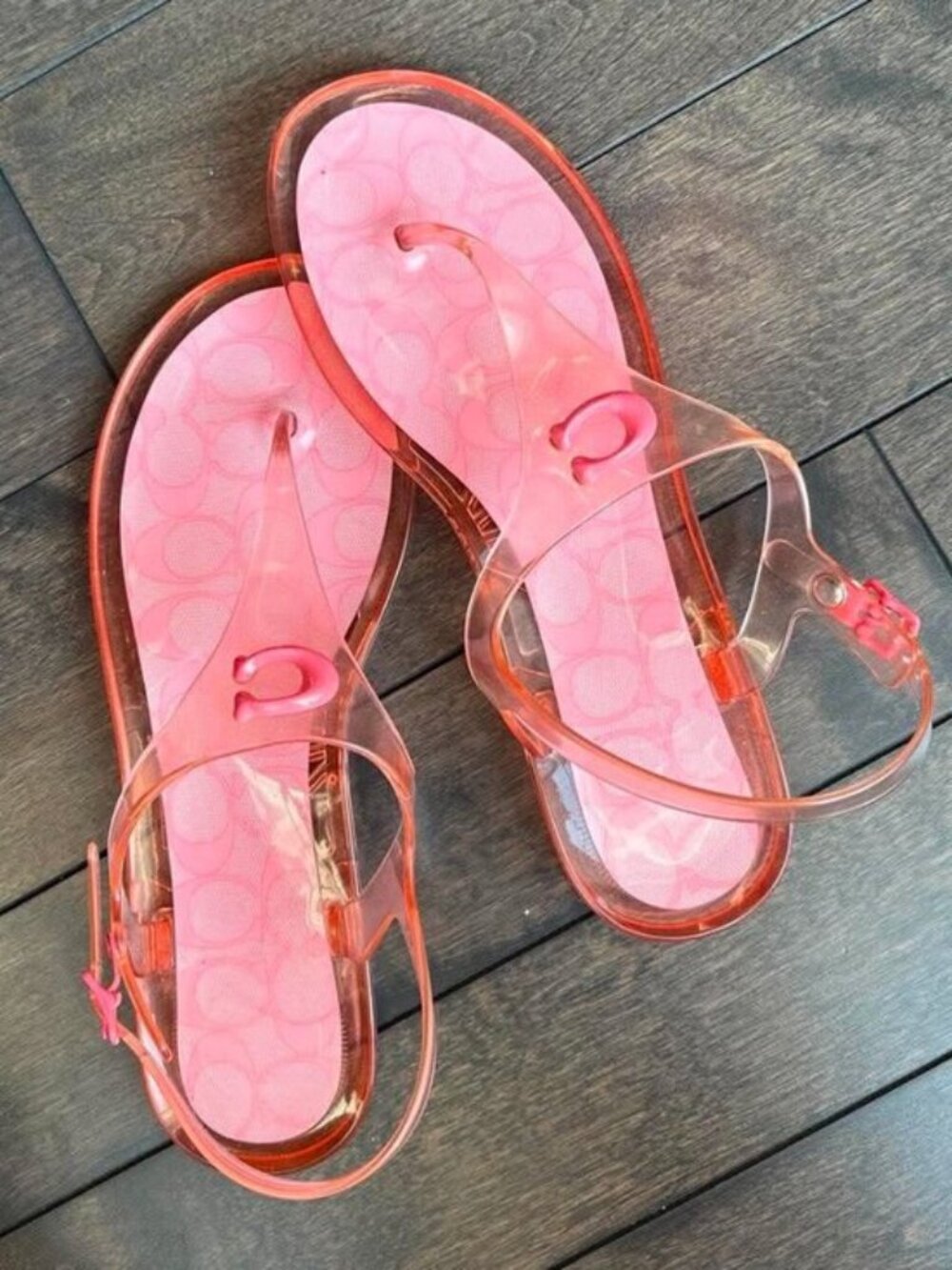 Coach Thong Jelly Sandals - NEW